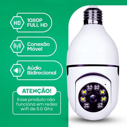Imagem de Câmera De Segurançã Lâmpada Ip Wifi Full Hd Visão 360 Noturna Yoosee