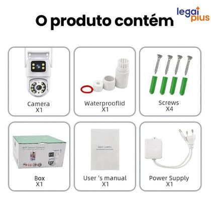 Imagem de Câmera De Segurança Lente Dupla a Prova de água IP66 Camera IP WiFi 360 Sensor Visão Noturna