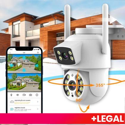 Imagem de Câmera De Segurança Lente Dupla a Prova de água IP66 Camera IP WiFi 360 Sensor Visão Noturna