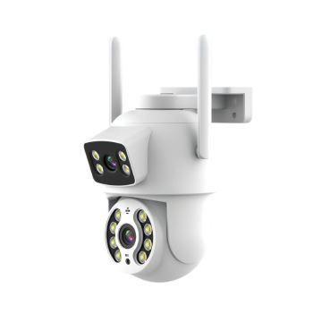 Imagem de Câmera De Segurança Lente Dupla a Prova de água IP66 Camera IP WiFi 360 Sensor Visão Noturna