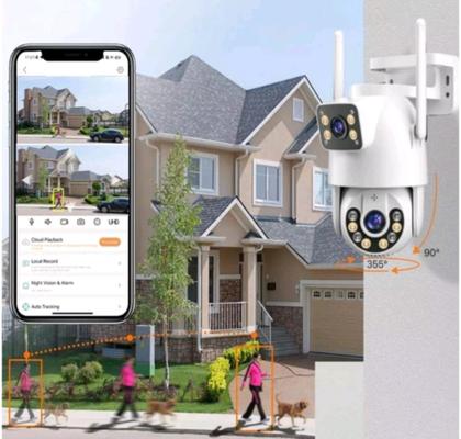 Imagem de Câmera De Segurança Lente Dupla App Yoosee Ip66 Wi-fi 360 Graus Sensor