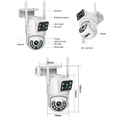 Imagem de Câmera De Segurança Lente Dupla App Yoosee Ip66 Wi-fi 360 Graus Sensor