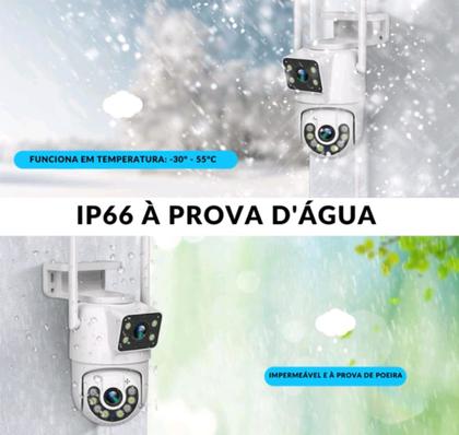 Imagem de Câmera De Segurança Lente Dupla App Yoosee Ip66 Wi-fi 360 Graus Sensor