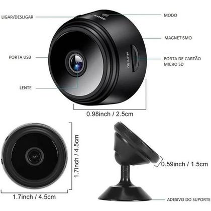 Imagem de Câmera De Seguranca Mini Espiã Wifi A9 Externa Micro Noturna