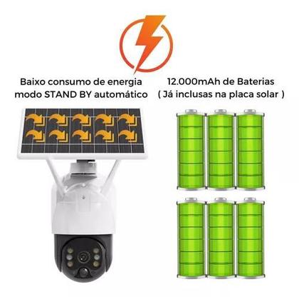 Imagem de Câmera De Segurança Painel Solar Com Bateria