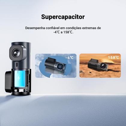 Imagem de Câmera de Segurança para Carro DDPAI Mini 2X  1440P, WiFi 5G, Controle App e Visão Noturna Premium