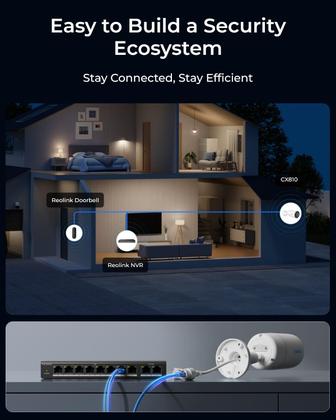 Imagem de Câmera de segurança REOLINK CX810 ColorX 4K UHD com visão noturna
