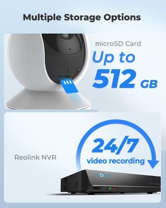 Imagem de Câmera de Segurança REOLINK E1 3MP HD WiFi - Pacote com 2