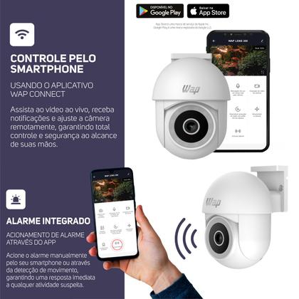 Imagem de Câmera de Segurança Sensor de Movimento 360 Visão Noturna com Microfone LENS 300 Wap
