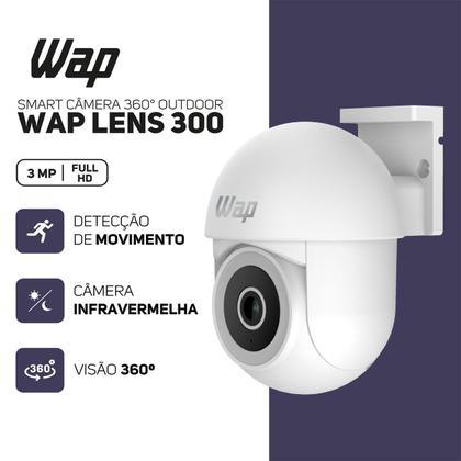 Imagem de Câmera de Segurança Sensor de Movimento 360 Visão Noturna com Microfone LENS 300 Wap