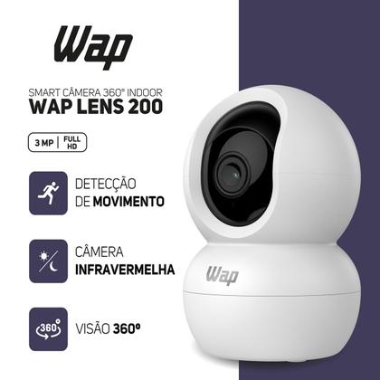 Imagem de Câmera de Segurança Sensor Movimento 360 Visão Noturna com Microfone LENS 200 WAP