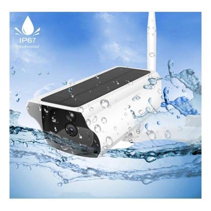 Imagem de Câmera de segurança solar genérica com visão noturna