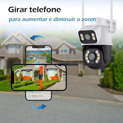 Imagem de Câmera De Segurança Wi-Fi Smart Camera A28B Dupla 3Mp Icsee