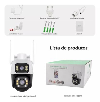 Imagem de Câmera De Segurança Wi-Fi Smart Camera A28B Dupla 3Mp Icsee