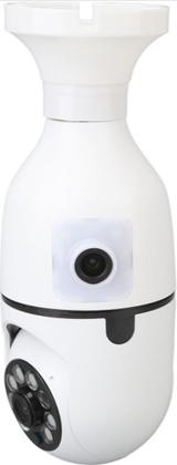 Imagem de Câmera de Segurança Wifi Lâmpada 360 Visão Noturna Lente Dupla Full HD Interna Externa Audio
