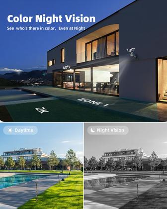 Imagem de Câmera de segurança ZUMIMALL Solar Wireless 2K com visão noturna