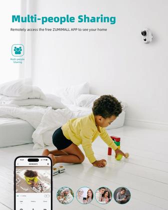 Imagem de Câmera de segurança ZUMIMALL Solar Wireless 2K com visão noturna