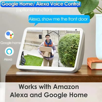 Imagem de Câmera De Vídeo Sem Fio Para Porta Externa 1080P À Prova d'Água IP65 TUYA Alexa Google Home