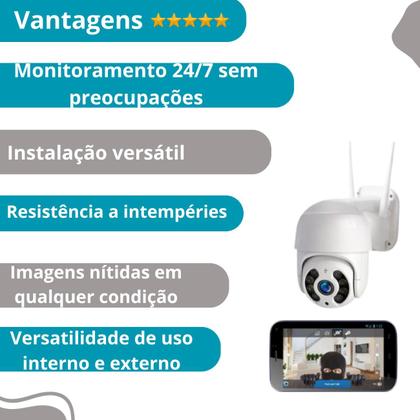 Imagem de Câmera de Vigilância Externa Icsee 1080p Prova D'água Zoom 4x