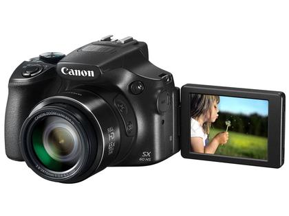 Canon PowerShot SX60 HS 65倍電動ズーム　リモート付き Câmera Digital Canon PowerShot SX60 HS 16.1MP - LCD 3” Variável