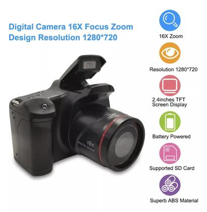 Imagem de Câmera digital com zoom 16X F-ocus Design com resolução 1920x1080