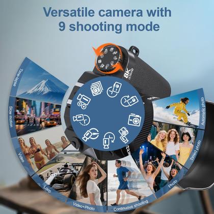 Imagem de Câmera digital FARCODLE 8K 64MP WiFi Vlogging 4" Touch Black