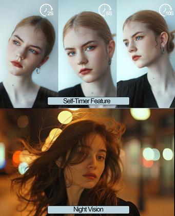 Imagem de Câmera digital FLATIC 4K 64MP com cartão de 64GB com zoom 18X