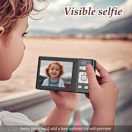 Imagem de Câmera digital Forc 4K com cartão de 64 GB, zoom 18X e anti-vibração