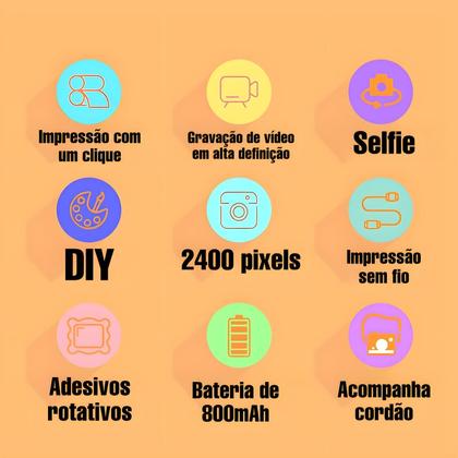 Imagem de Câmera Digital Infantil Impressão Instantânea Inova CAM-12607