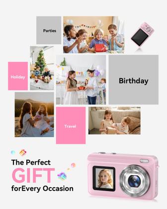 Imagem de Câmera digital Jexylon Real 2.7K de tela dupla 48MP 16x Zoom