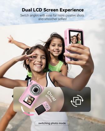 Imagem de Câmera digital Jexylon Real 2.7K de tela dupla 48MP 16x Zoom