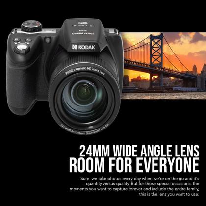 Câmera digital KODAK PIXPRO AZ528 16MP Astro Zoom 52x preta