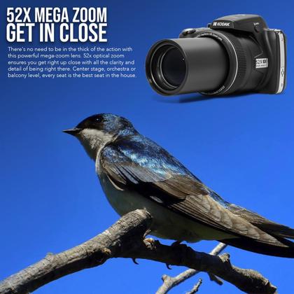 Câmera digital KODAK PIXPRO AZ528 16MP Astro Zoom 52x preta