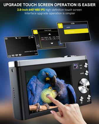 Imagem de Câmera digital Lecnippy 2024 56MP 5K, foco automático, zoom 10X