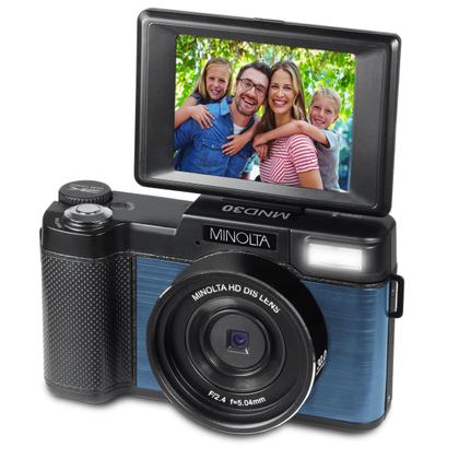 Imagem de Câmera digital Minolta 30MP 2.7K Ultra HD de vídeo LCD de 3 polegadas