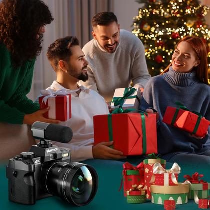 Imagem de Câmera digital Monitech 48MP 4K Video Vlogging 180 Flip