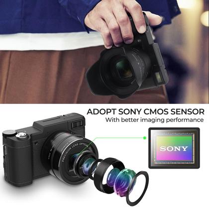 Imagem de Câmera digital novzzovaz 5K 64MP com zoom óptico de 5X e bolsa