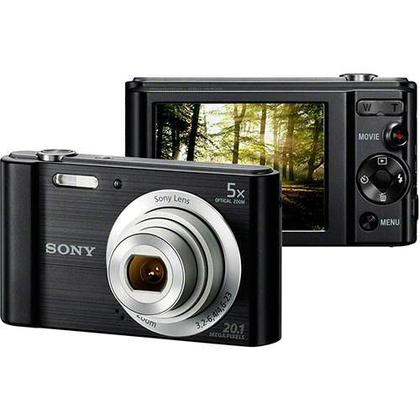 Câmera Digital Sony W800 Preta 20.1MP, 5x Zoom Óptico - Câmera