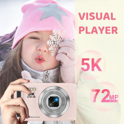 Imagem de Câmera digital YiFuar 5K 72MP com zoom 16X para crianças com 32GB SD