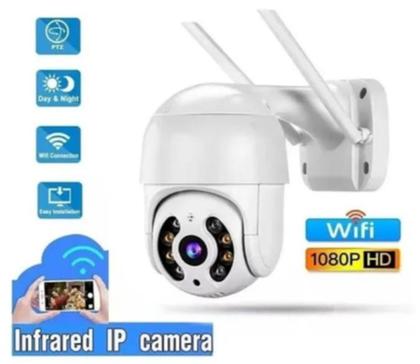 Imagem de Câmera doméstica wi-fi rotativa visão noturna com infravermelho sensor de movimento a prova d,água