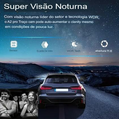 Imagem de Câmera Dupla 1080P, frontal e interna, gravação em loop, DVR de carro grande angular