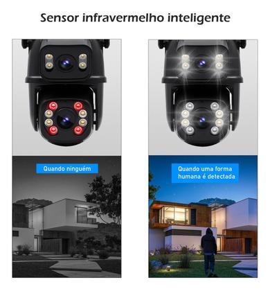 Imagem de Câmera Dupla 3mp3mp Full HD Wifi Segurança vigilância Zoom Externa noturna Camera IP prova dágua