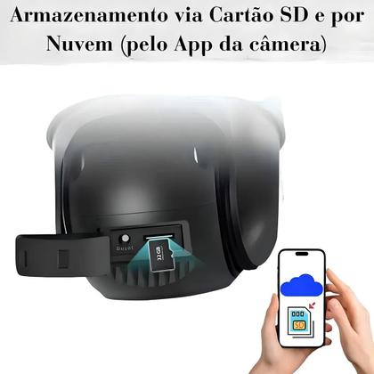 Imagem de Camera Dupla Com Sirene 4k Camera Ip Camera Wireless Camera De Segurança Wifi 8 Mp Lente Dupla Zoom Vigilância Detecta Pessoas Dispara Alarme