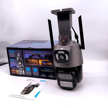 Imagem de Câmera Dupla WiFi - 6MP Full HD 4K com Alarme Integrado Detecção Humana e Reconhecimento Facial + Cartão de Memória