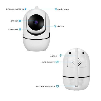Imagem de Câmera Eletrônica Ip Robozinho Monitora Tempo Real 360º