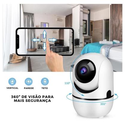 Imagem de Câmera Eletrônica Ip Robozinho Monitora Tempo Real 360º