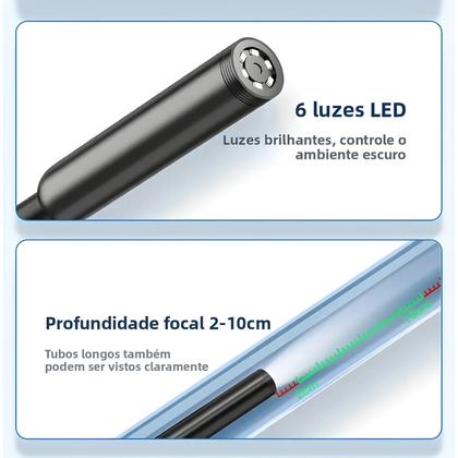 Imagem de Câmera Endoscópica USB À Prova d'Água De 5.5mm Para Telefone Android OTG Com 6 Luzes LED Tipo C