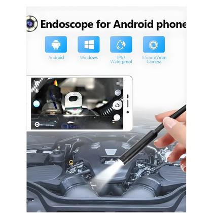 Imagem de Câmera Endoscópica USB À Prova d'Água De 5.5mm Para Telefone Android OTG Com 6 Luzes LED Tipo C