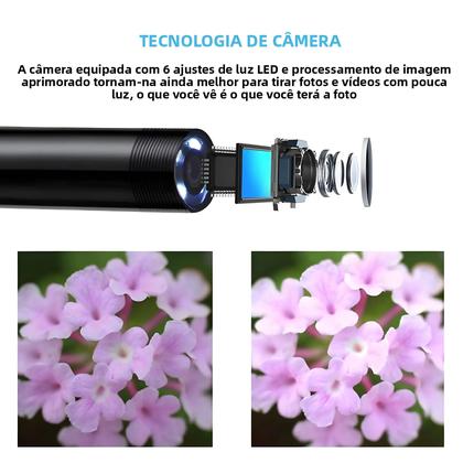 Imagem de Câmera Endoscópica USB À Prova d'Água De 5.5mm Para Telefone Android OTG Com 6 Luzes LED Tipo C