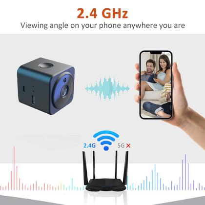 Imagem de Câmera espiã escondida BAKEWAY 1080P HD WiFi Mini Câmera sem fio